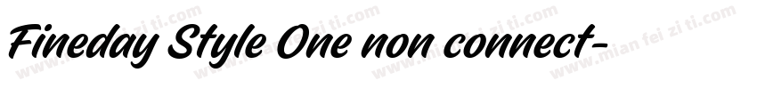 Fineday Style One non connect字体转换